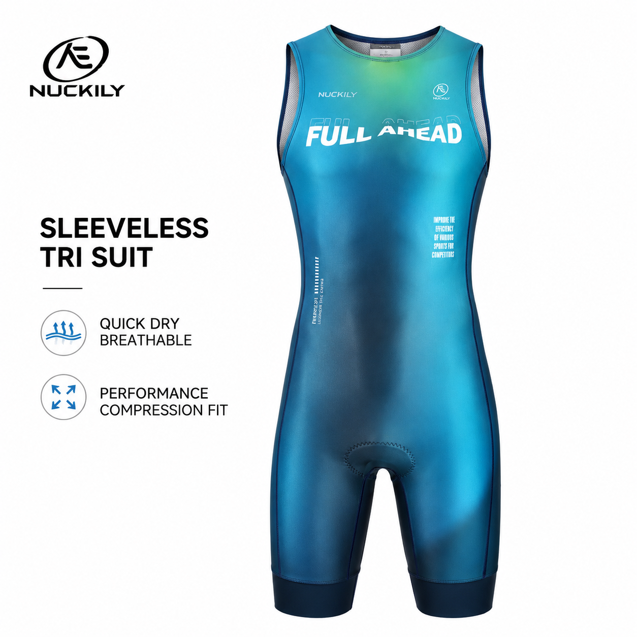 Running Gear Essential - NUCKILY Triathlon Suit Sleeveless Youth Ironman