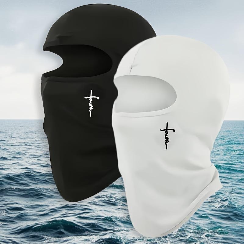 Running Gear Essential - Summer UV Shield Cross Embroidery Balaclava