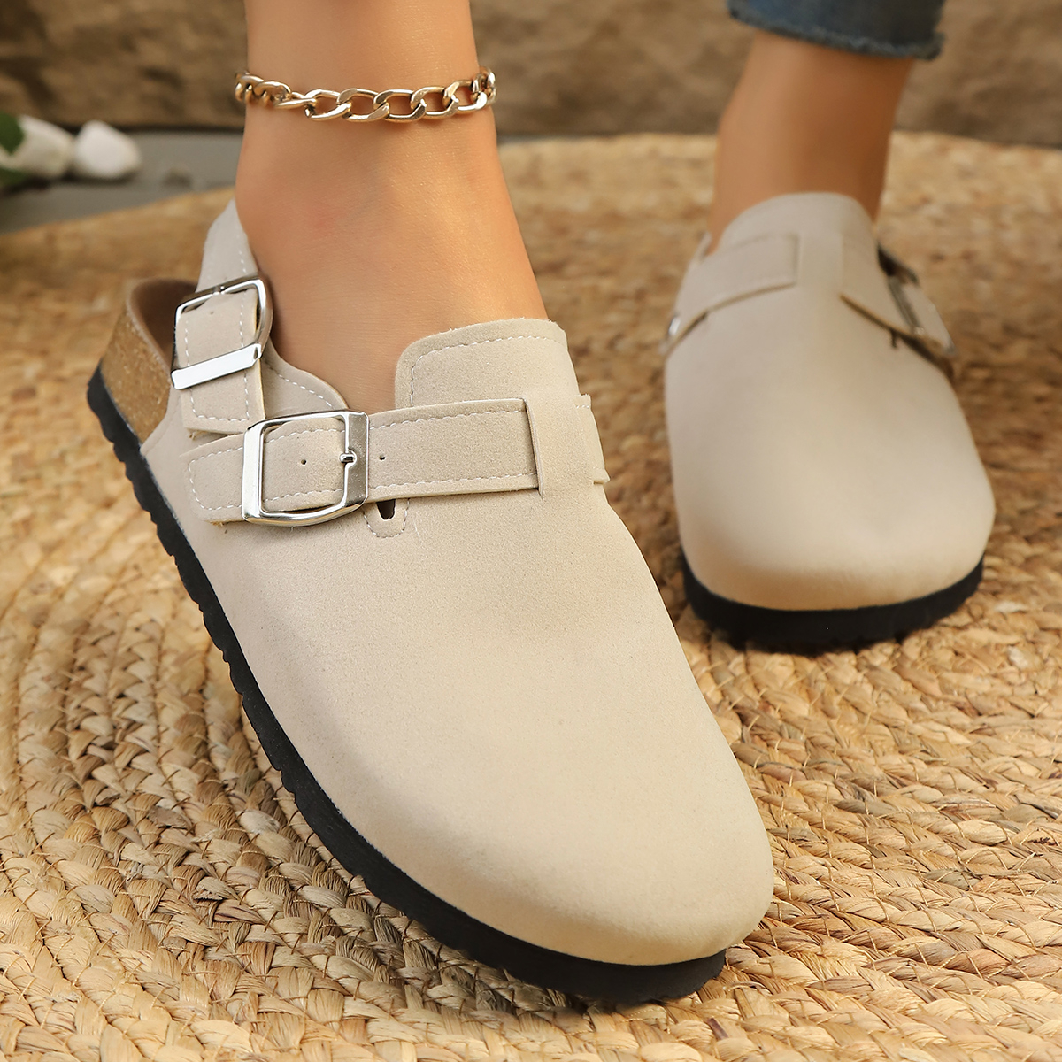 Litfun Suede Women's Clogs wit - Insole Arch Support recension och pris