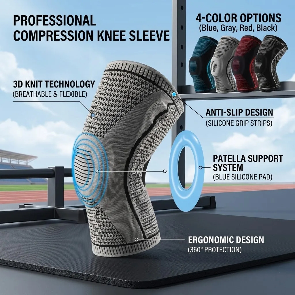  Elastic Silicone Knee Brace N - Running Gear Essential recension och pris