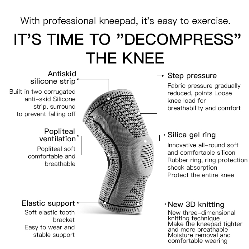  Elastic Silicone Knee Brace N - Running Gear Essential recension och pris