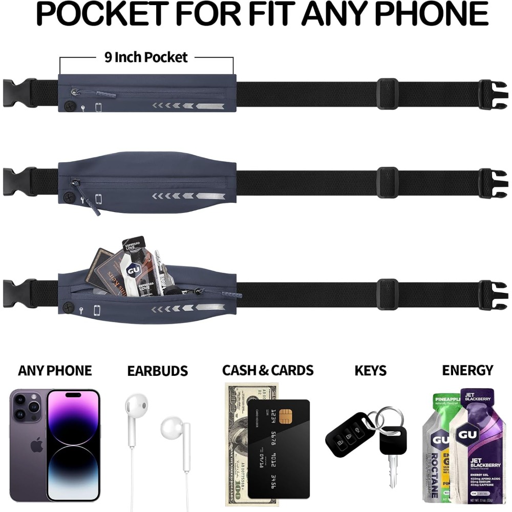 Slim Running Belt for Women Me - Running Gear In The Dark recension och pris