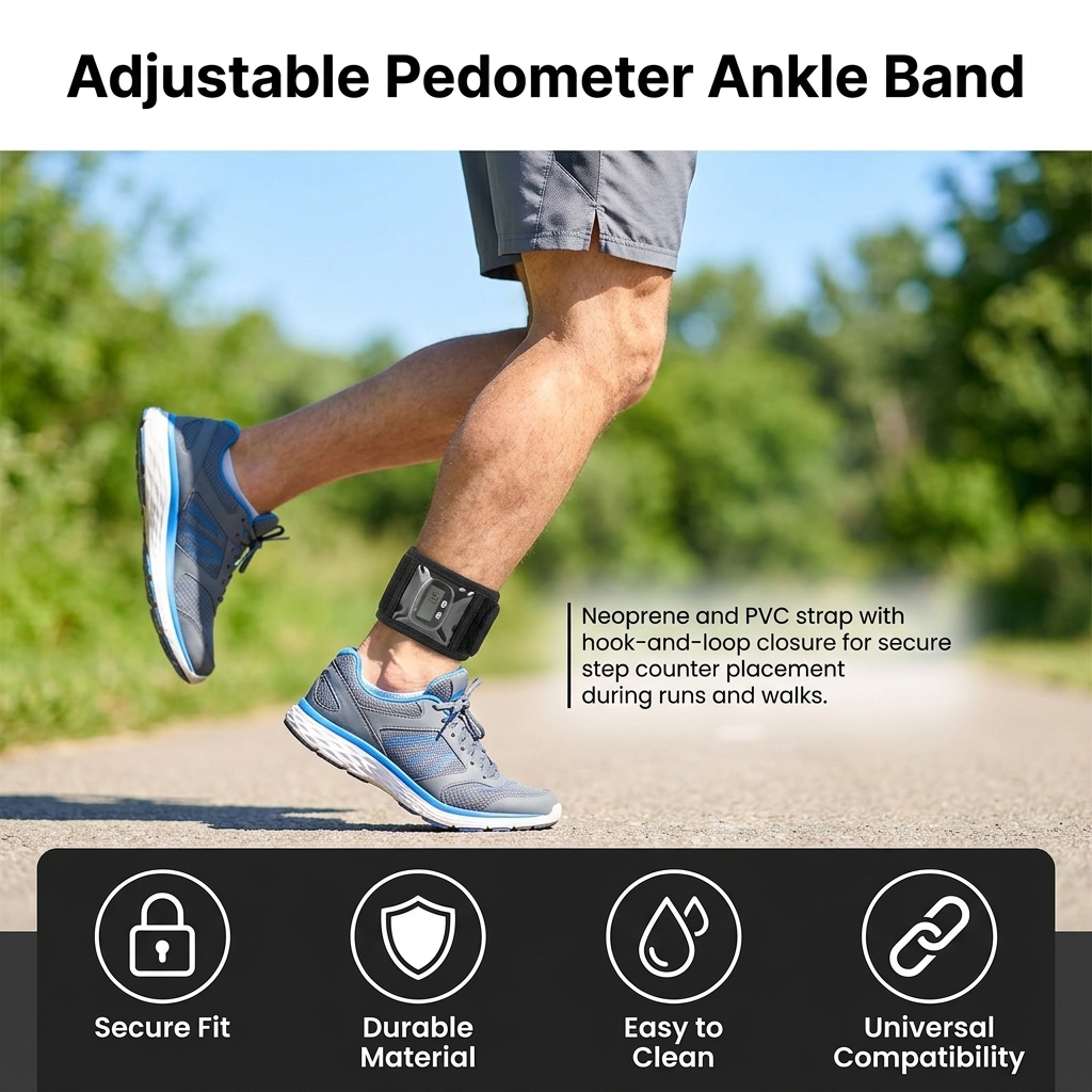 Pedometer Ankle Band Adjustabl - Runners Gear recension och pris