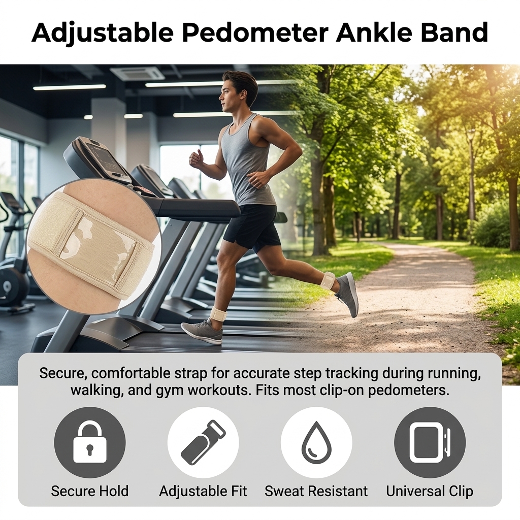 Pedometer Ankle Band Adjustabl - Runners Gear recension och pris