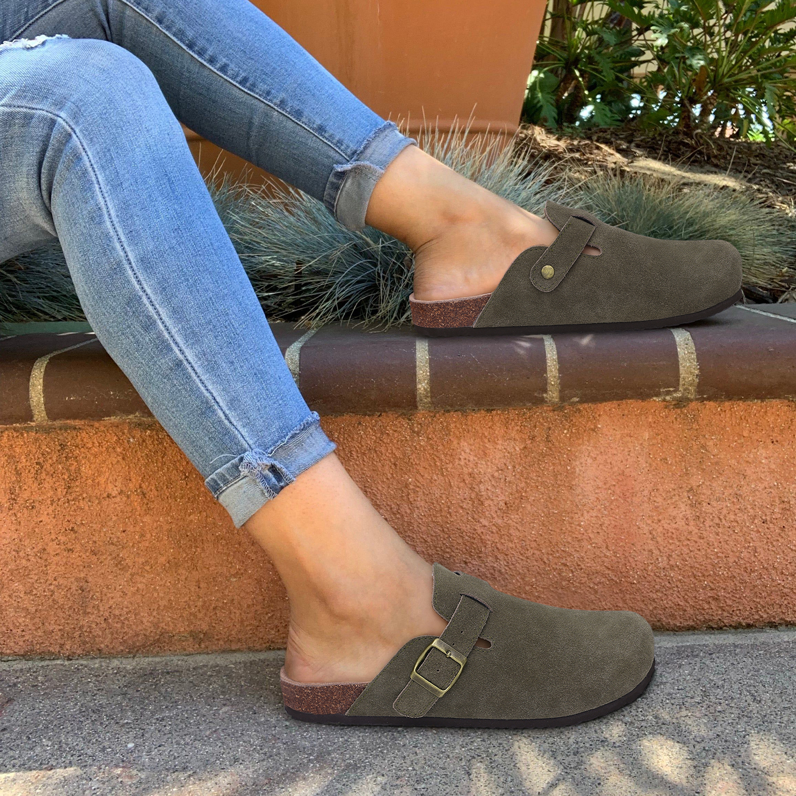 Fashion Women's Suede Mules Sl - Insole Arch Support recension och pris