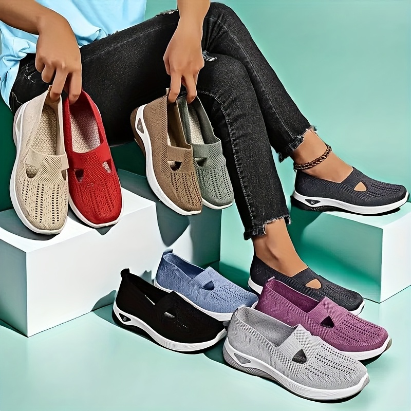 Womens Spring Summer Knit Slip - Insole Arch Support recension och pris