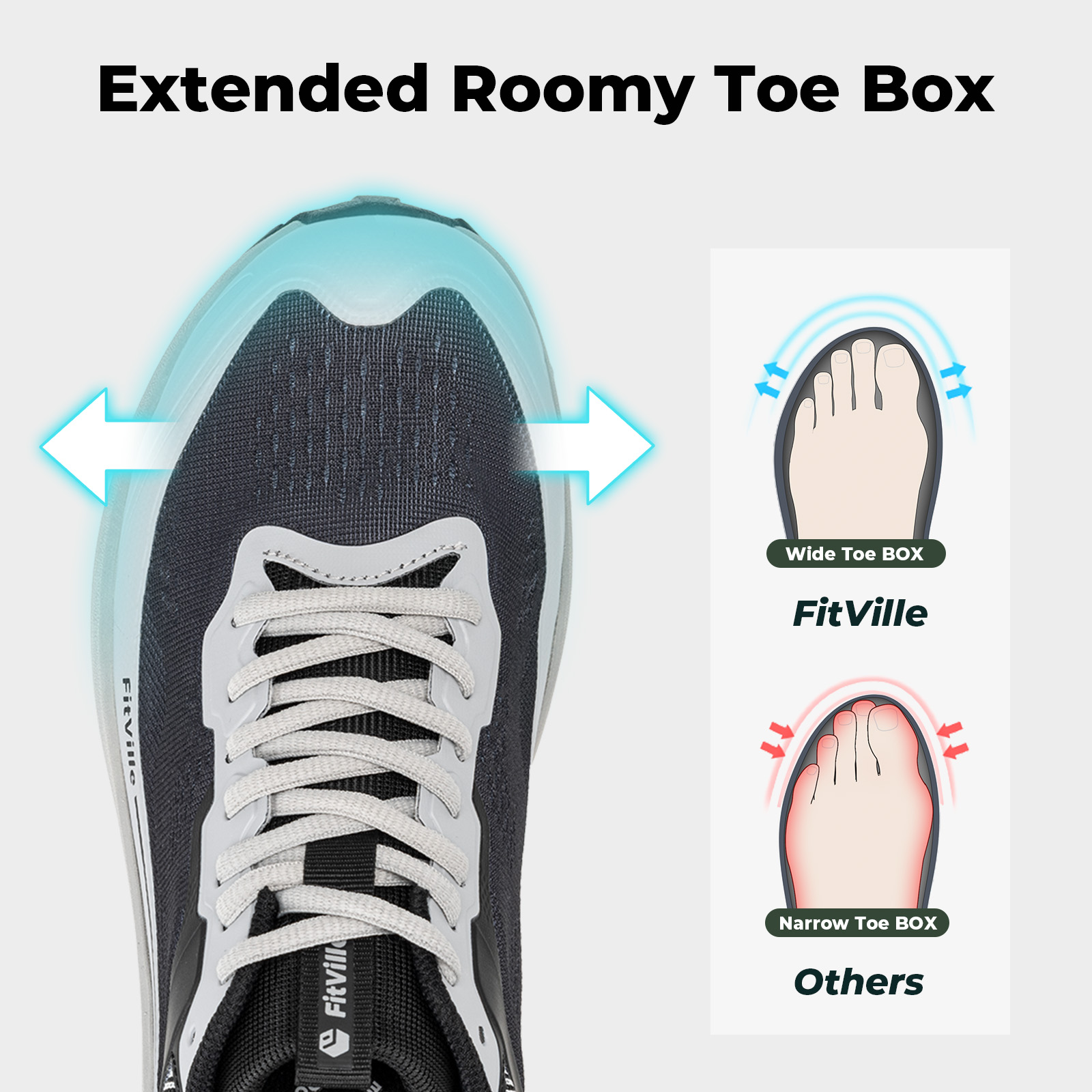 FitVille Wide Sports Shoes Wea - Insole Arch Support recension och pris
