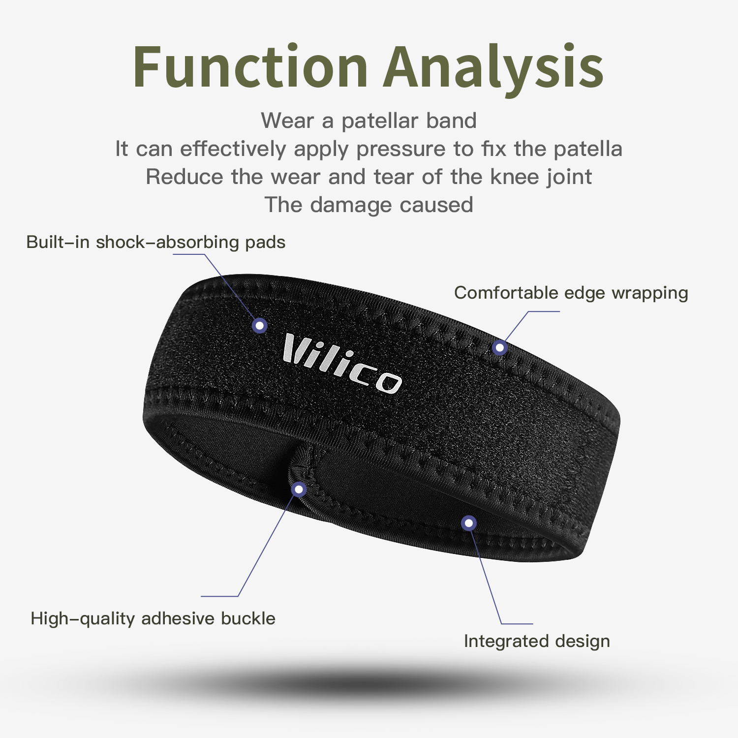 1PC Patella Kneecap Band Silic - Running Gear Essential recension och pris