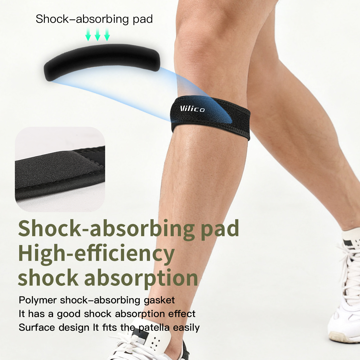 1PC Patella Kneecap Band Silic - Running Gear Essential recension och pris